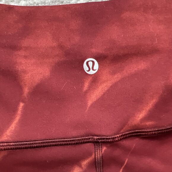 Lululemon Wunder Train High Rise Tight 28 in Size 2 Sun Bleached Wash Red Merlot - Picture 4 of 7